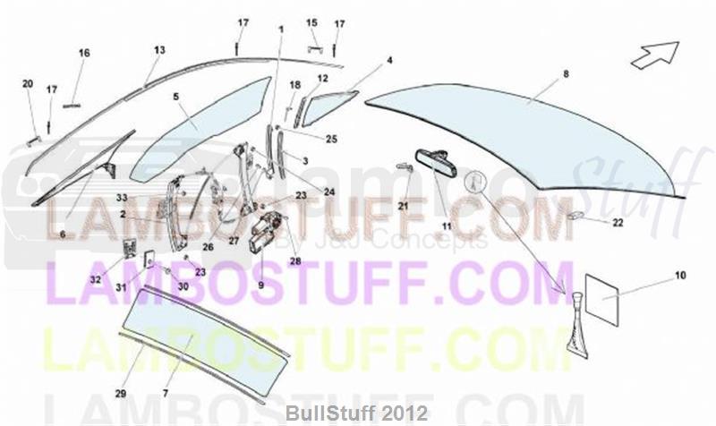 2013 Lamborghini GALLARDO LP 560-4 COUPE USA WINDOWS (845.01.00)